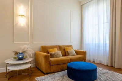 Area soggiorno di Calzaiuoli Gold Private House with Terrace