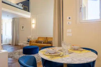 Area soggiorno di Calzaiuoli Gold Private House with Terrace