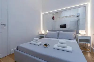 Letto o letti in una camera di 4Season Flat 2 bedrooms 10 min walk from the cathedral