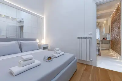 Letto o letti in una camera di 4Season Flat 2 bedrooms 10 min walk from the cathedral