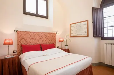 Letto o letti in una camera di Tenuta Torre Rossa Farm & Apartments