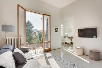 TV o dispositivi per l'intrattenimento presso Apartments Florence- Alfani Views