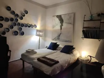 Letto o letti in una camera di Nice portion of property apartment near P Santo Spirito