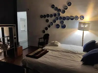 Letto o letti in una camera di Nice portion of property apartment near P Santo Spirito