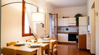 Cucina o angolo cottura di casa miranda - terrace on the river near Florence