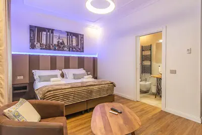 Letto o letti in una camera di Corte dell'Albero