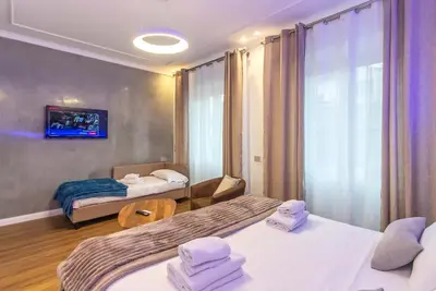 Letto o letti in una camera di Corte dell'Albero