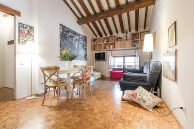 Area soggiorno di A nest in the heart of Firenze