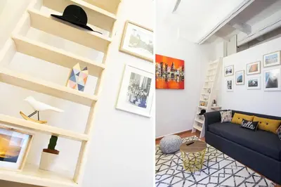 Area soggiorno di Design Apartment in Central Florence