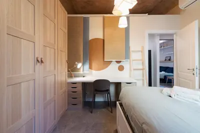 Letto o letti in una camera di Blu's house in Florence