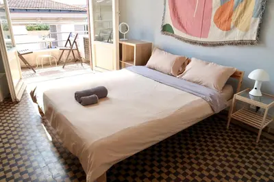 Letto o letti in una camera di Cozy Esthers Room S with Balcony