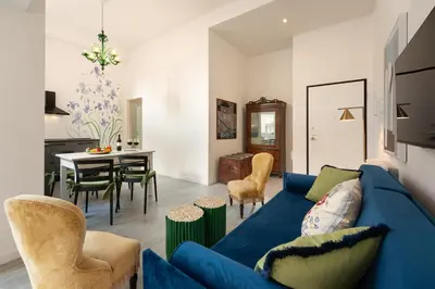 Area soggiorno di Via della Villa Demidoff, 64 d - Florence Charming Apartments - New Bright Apartment with Tram 50m and Free Parking