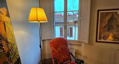Area soggiorno di Apartment in the center of Florence with a view