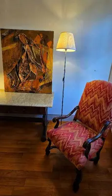 Area soggiorno di Apartment in the center of Florence with a view