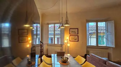 Area soggiorno di Apartment in the center of Florence with a view