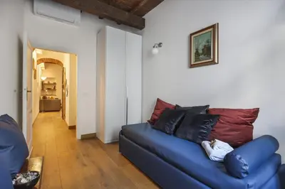 Area soggiorno di Family Apartment in Oltrarno Florence