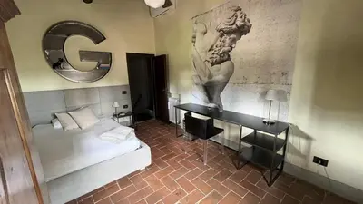 Letto o letti in una camera di Spacious Villa with Private Pool & Garden near Chianti