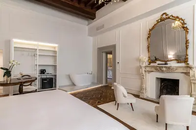 Letto o letti in una camera di La Casa di Liszt