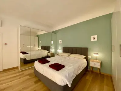 Letto o letti in una camera di Casa Lorenz