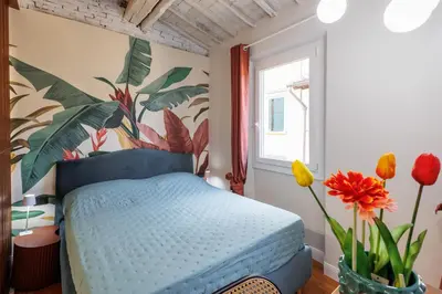 Letto o letti in una camera di Jungle flat