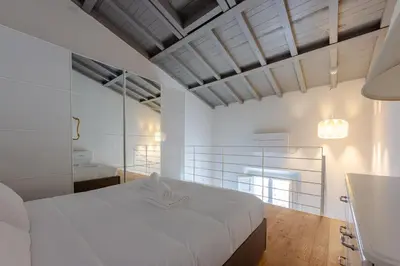 Letto o letti in una camera di Libertà Bright and Stylish