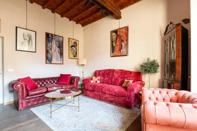 Area soggiorno di Dimora storica vicino a Ponte Vecchio e Uffizi