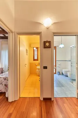 Letto o letti in una camera di Vill'Etta, the artist's home