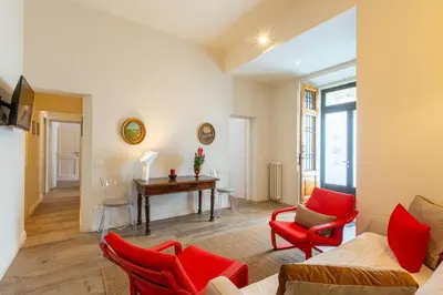 Area soggiorno di Apartments Florence- The Vintage Nook