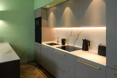 Cucina o angolo cottura di ENCHANTING PENTHOUSE with a breathtaking 360 degrees Panoramic View in the Heart of Florence