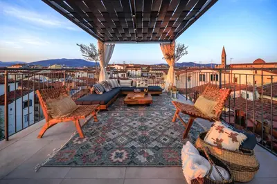 Balcone o terrazza di ENCHANTING PENTHOUSE with a breathtaking 360 degrees Panoramic View in the Heart of Florence