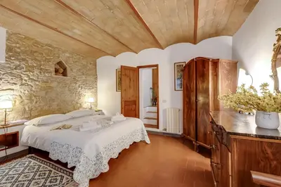 Letto o letti in una camera di Tuscan Country near Florence