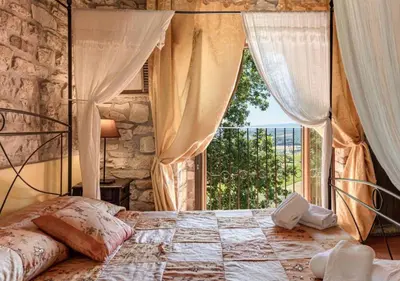 Letto o letti in una camera di Wine Experience - Villa Aurora - Villa Diamante