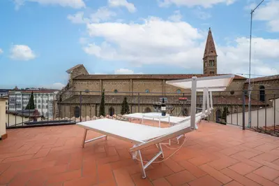 Balcone o terrazza di Via Avelli, 4 - Florence Charming Apartments - Attico al 5to piano senza ascensore vicino Stazione Con terrazza con Vista Santa Maria Novella