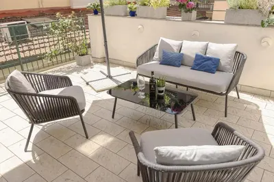 Area soggiorno di Sant'Ambrogio Terrace Tales Apartment