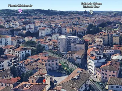 Vista generica su Firenze o vista sulla città dall'interno dell'affittacamere