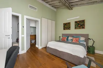 Letto o letti in una camera di Il Parione Luxury Apartment with view, Florence