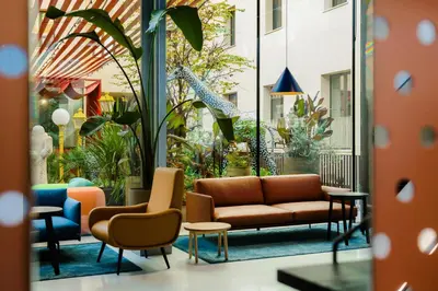 Area soggiorno di The Social Hub Florence Lavagnini Extended Stay