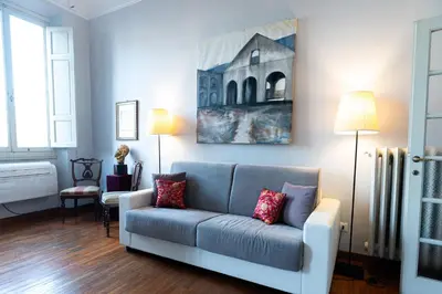 Area soggiorno di Suite Charming San Marco 4 posti letto