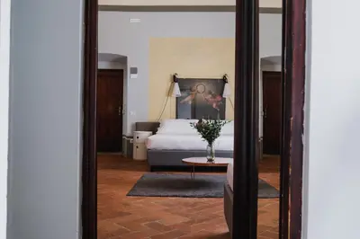 Letto o letti in una camera di The Artists' Palace Florence