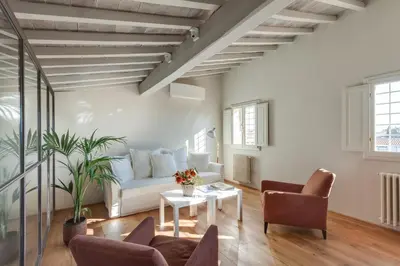 Area soggiorno di Accademia Frescoes Apartment