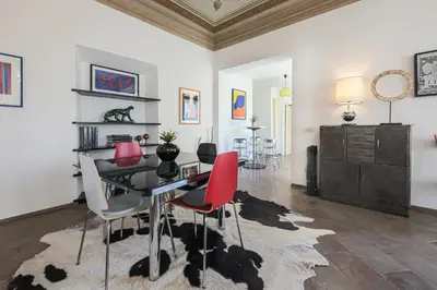 Area soggiorno di Apartments Florence- Ricasoli View