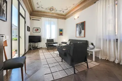 Area soggiorno di Apartments Florence- Ricasoli View