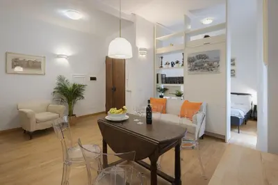 Area soggiorno di Ponte Vecchio Central Vintage Apartment