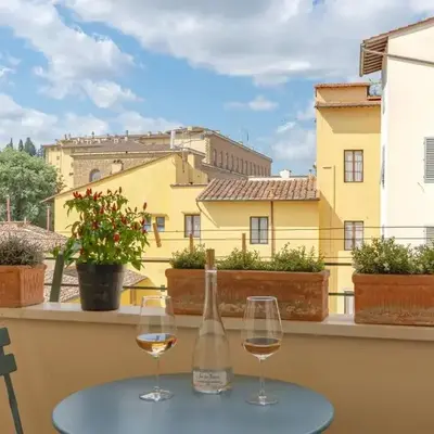 designer view terrace home in Center