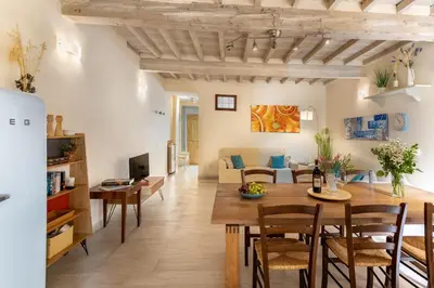 Area soggiorno di San Cristofano Blu Apartment Santa Croce, Florence