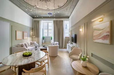 Area soggiorno di Deservi Charming Apartments