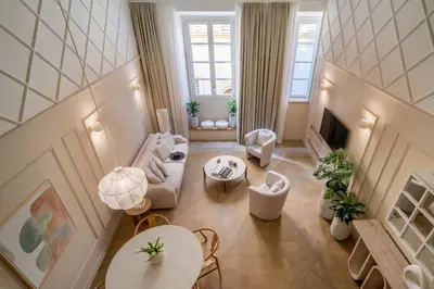 Area soggiorno di Deservi Charming Apartments