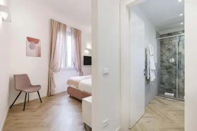 Letto o letti in una camera di Designer Apartment in Oltrarno