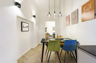 Area soggiorno di Designer Apartment in Oltrarno