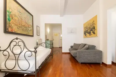 Letto o letti in una camera di San Niccolo' Apartment
